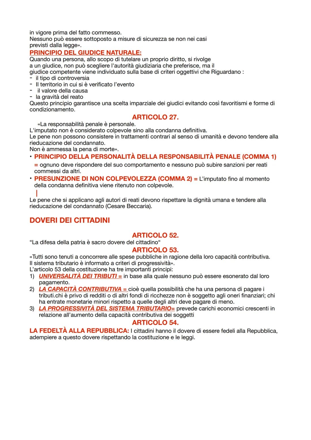 DIRITTO
LA COSTITUZIONE
ITALIANA
La costituzione italiana è la legge fondamentale dello Stato. Essa fu pronta nell'arco di un anno e
mezzo E