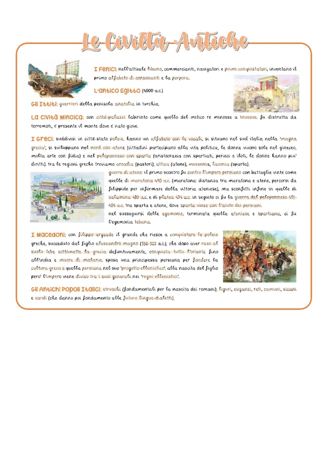 Le antiche civiltà: elenco, cronologia e riassunto
