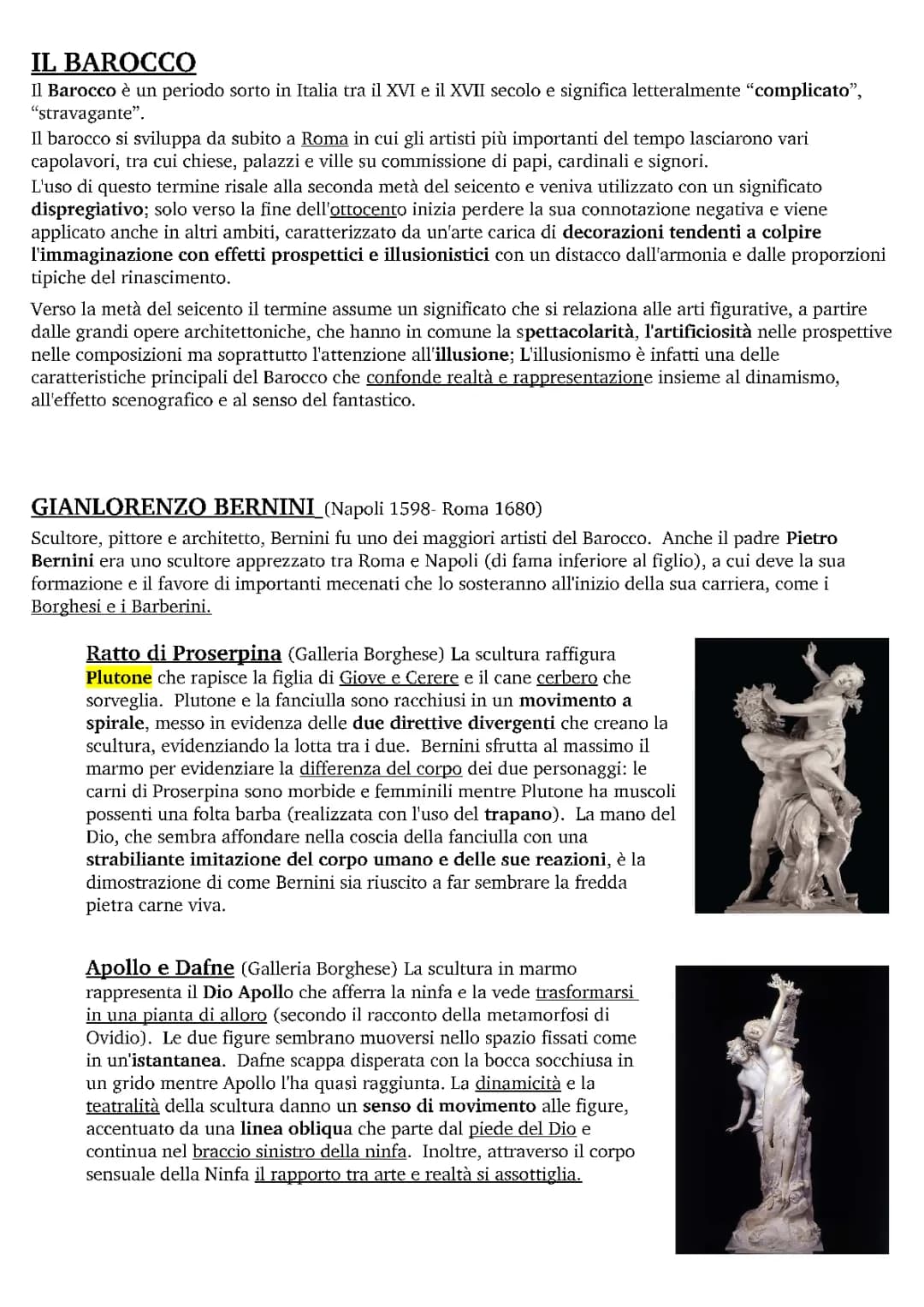Barocco: Bernini, Borromini, Pietro da Cortona, Guarini