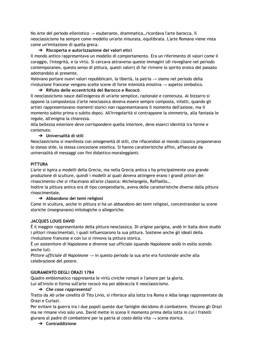 NEOCLASSICISMO
→ Definizione
E' una corrente artistica che si sviluppa tra '700 e '800 in seno alle idee illuministiche e si propone
come re