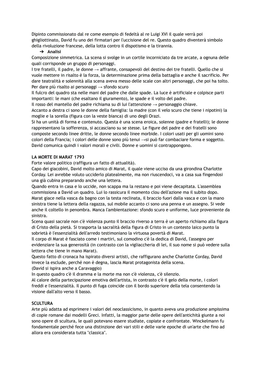 NEOCLASSICISMO
→ Definizione
E' una corrente artistica che si sviluppa tra '700 e '800 in seno alle idee illuministiche e si propone
come re