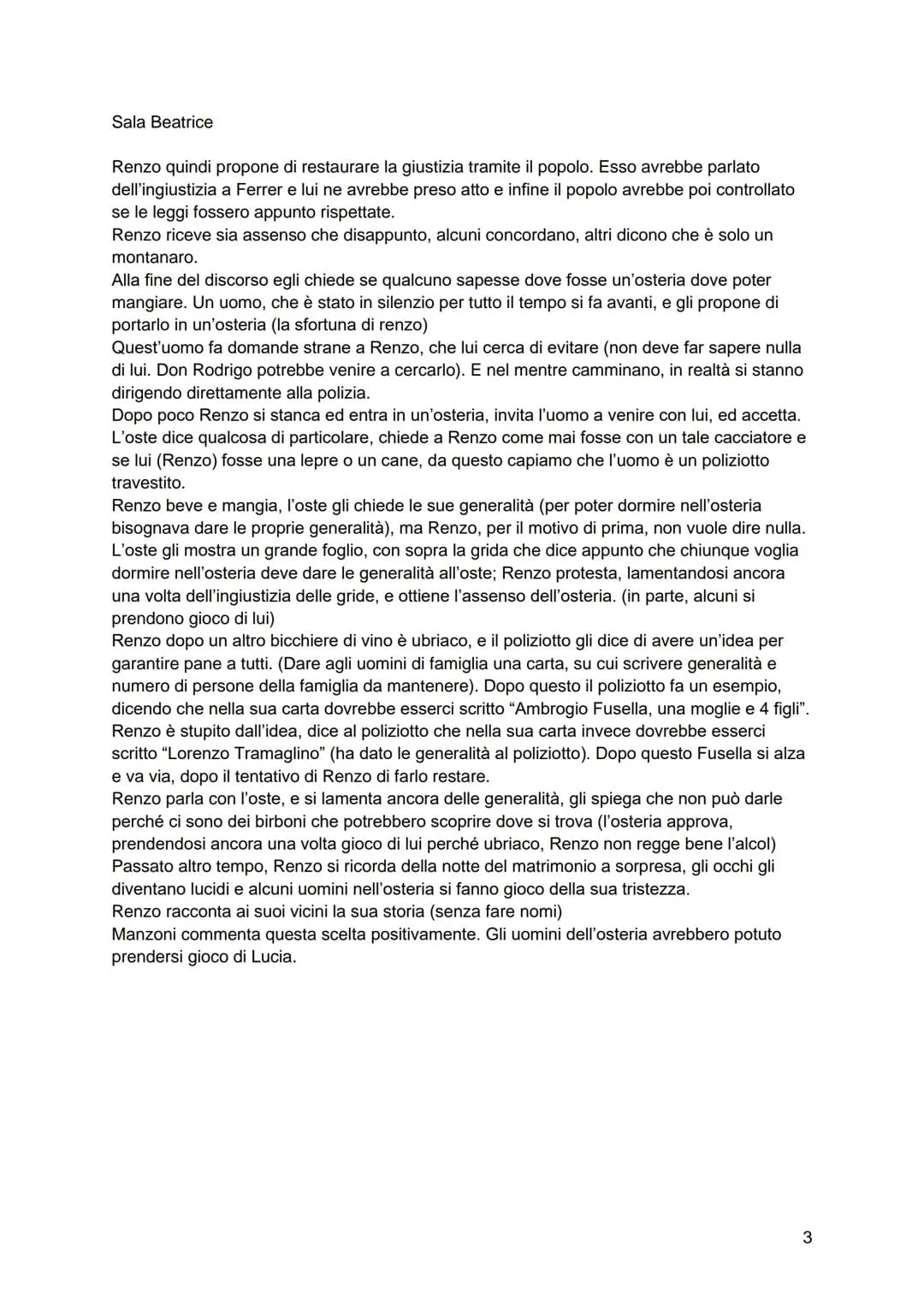 Sala Beatrice
CAPITOLO 12
Il contesto
Renzo è a Milano, ed è proprio in questi giorni che sta per avvenire l'assalto ai forni/la rivolta
del