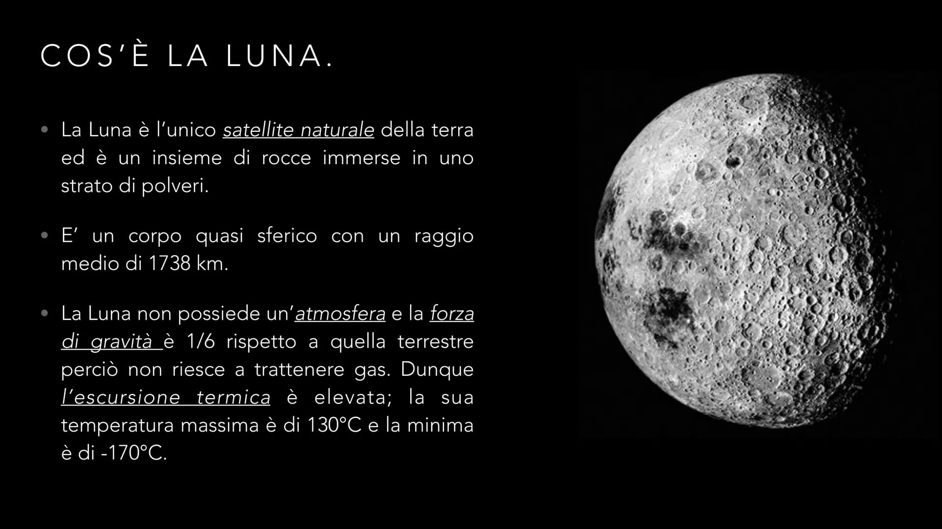 FRANCESCA SINATRA 1ªCSA
LA LUNA -COS'È LA LUNA?
-QUAL È LA SUA ORIGINE?
-LA LUNA COMPIE DEI MOTI?
-COSA SONO LE FASI LUNARI?
-COSA SONO LE E