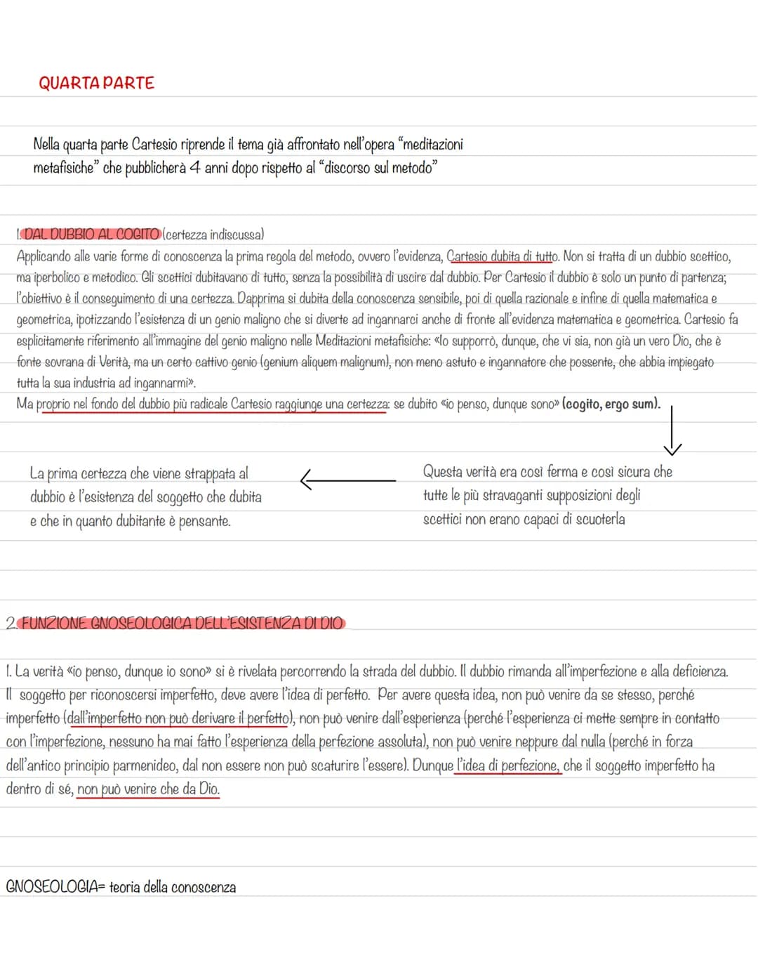 L'unica certezza che abbiamo
è che siamo essere pensati
CARTESIO
(1619)
"DISCORSO SUL METODO"
↓
Scritto in modo autobiografico, ciò gli
cons