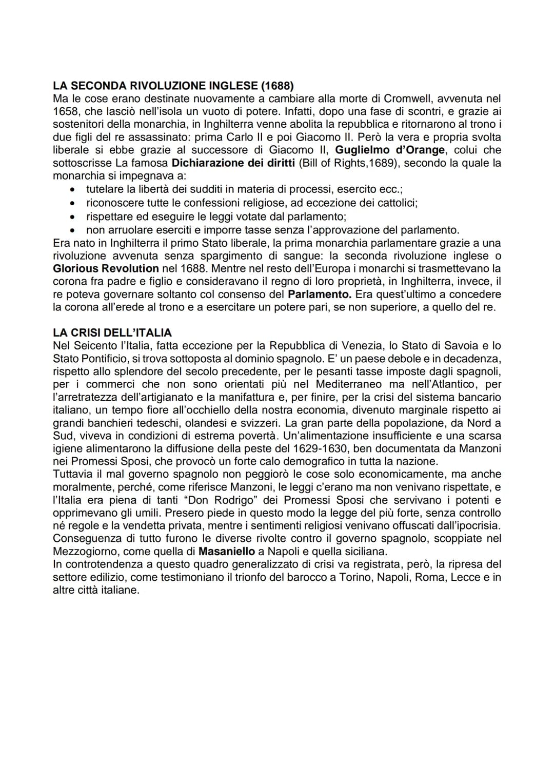 L'EUROPA E L'ITALIA DEL SEICENTO
LA GUERRA DEI TRENT'ANNI E LA CONTRORIFORMA
Il Seicento è un secolo di crisi, ma, nello stesso tempo, di gr