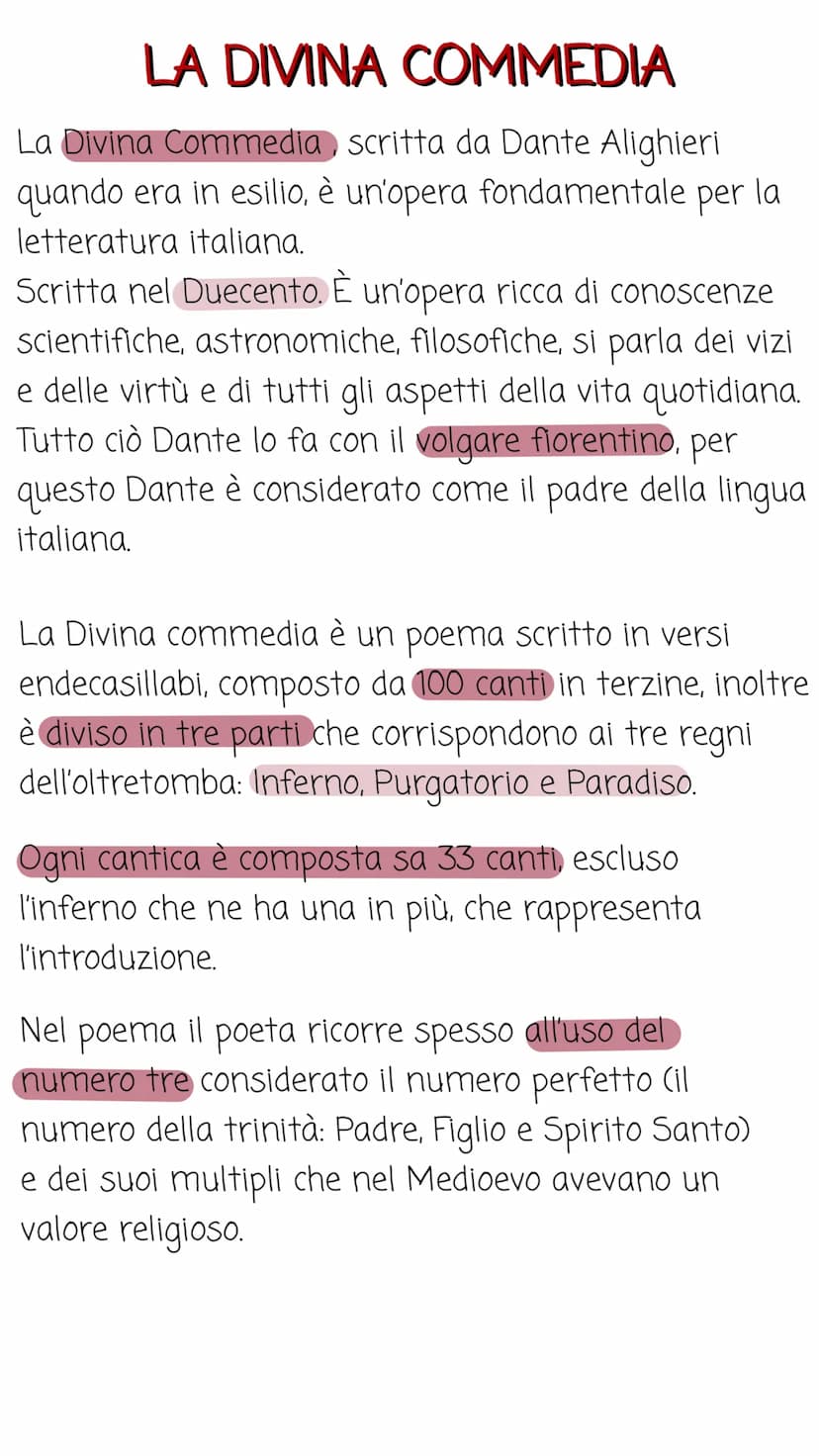 Dante Alighieri
Dante è il primo dei nostri "classici".
Nacque a Firenze nel 1265 e morì in esilio a Ravenna
nel 1321. Visse in un periodo m