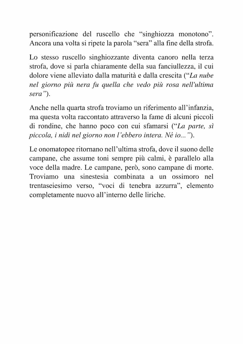 LA MIA SERA
La mia sera è una poesia parte della raccolta dei Canti di
Castelvecchio, la raccolta, pubblicata nel 1900, tra le più
famose di