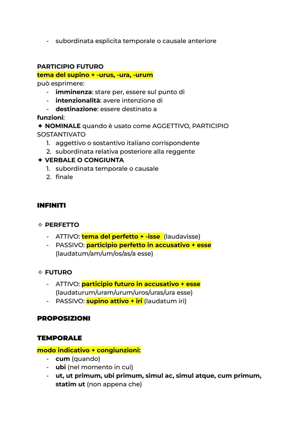 DECLINAZIONI
1
a
ae
ae
am
5 o c
a
a
3 mef
.../is
is
em
.../is
e
4 neutro
3 3 3 3 3 3
u
us
ae
arum
is
as
ae
is
O
S
t
mus
tis
nt
TEMPI VERBALI
