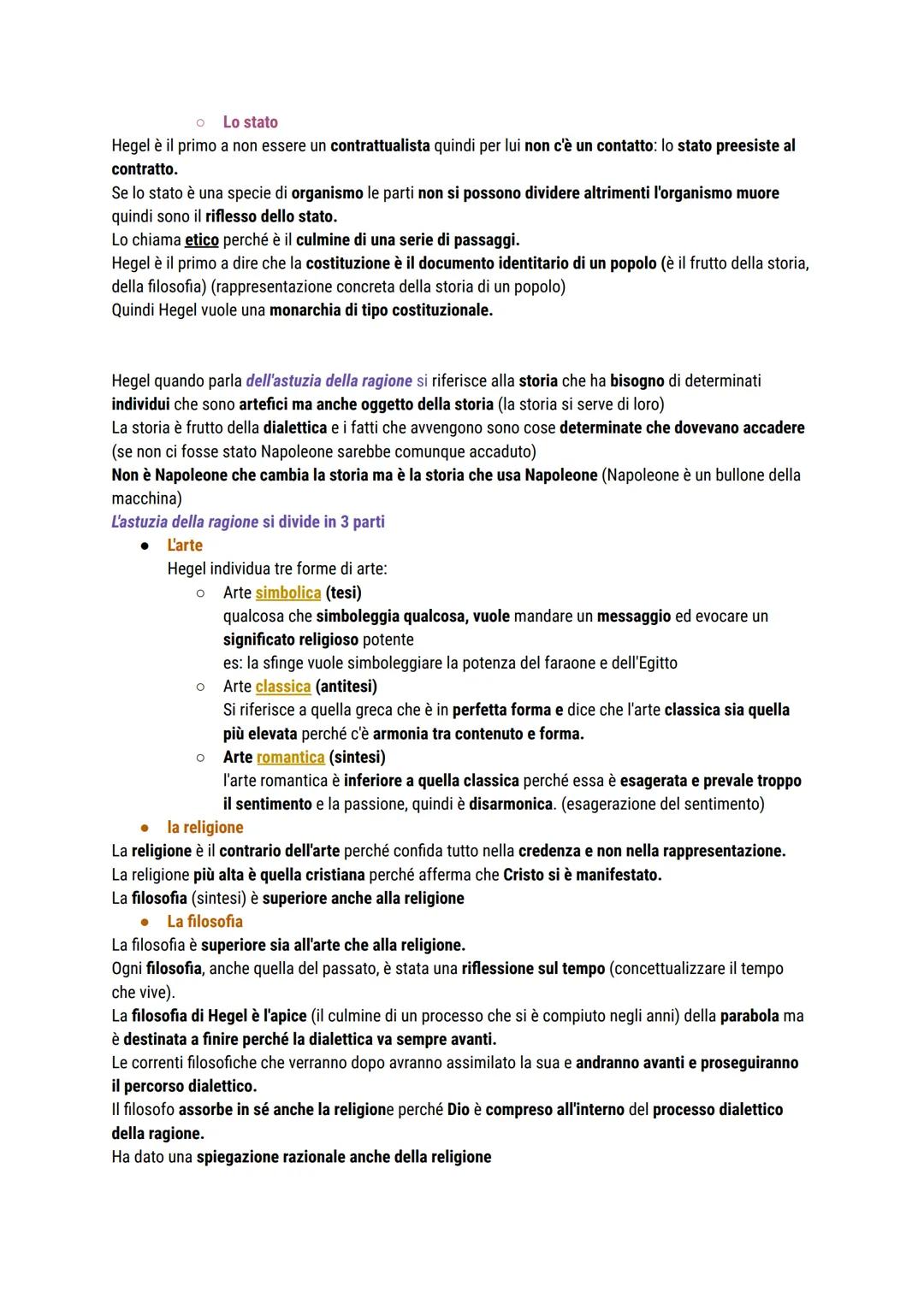 HEGEL
Per Hegel la filosofia è scienza rigorosa, strumento privilegiato di comprensione di una realtà
colta come "processo" e incessante div
