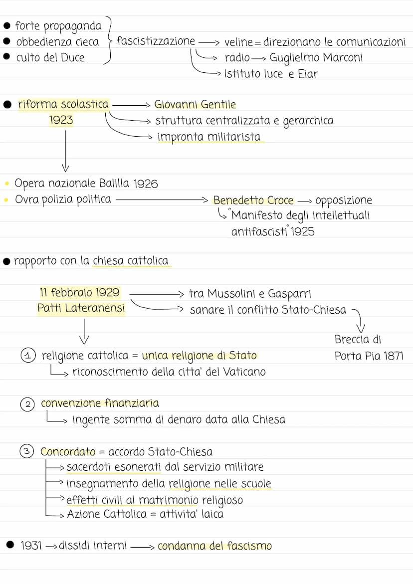 ASCESA DEL FASCISMO
• Mussolini → abbandona i progetti repubblicani
1919
squadre d'azione
movimento. •conservatore
antisocialista
• appoggia