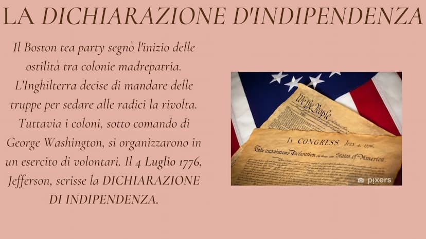 La Rivoluzione americana
La nascita degli Stati Uniti d'America LA GUERRA DEI SETTE ANNI
Tra FRANCIA e INGHILTERRA,
scoppia una guerra per l
