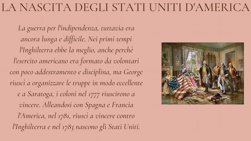 La Rivoluzione americana
La nascita degli Stati Uniti d'America LA GUERRA DEI SETTE ANNI
Tra FRANCIA e INGHILTERRA,
scoppia una guerra per l