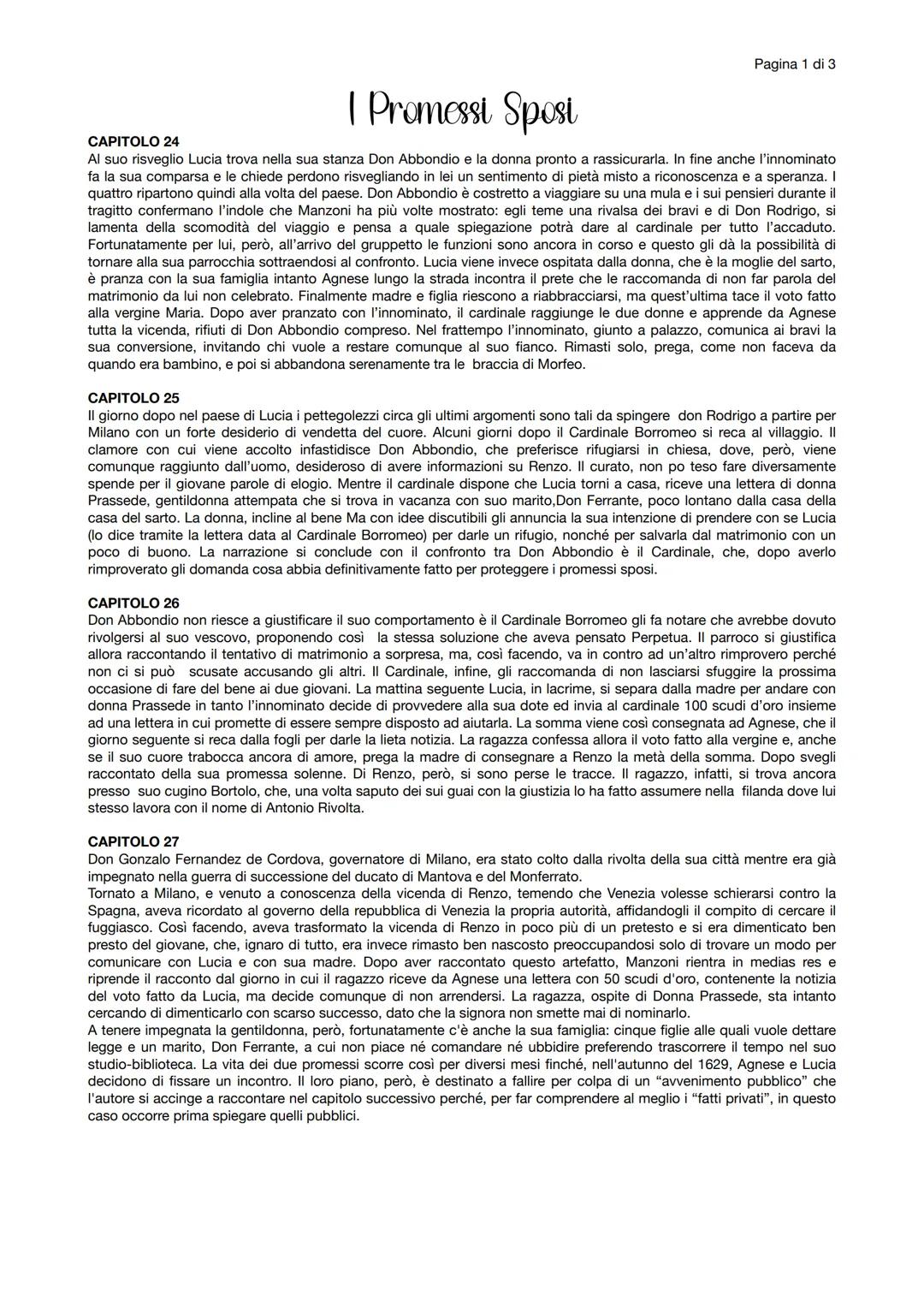 Pagina 1 di 3

CAPITOLO 24

# I Promessi Sposi

Al suo risveglio Lucia trova nella sua stanza Don Abbondio e la donna pronto a rassicurarla.