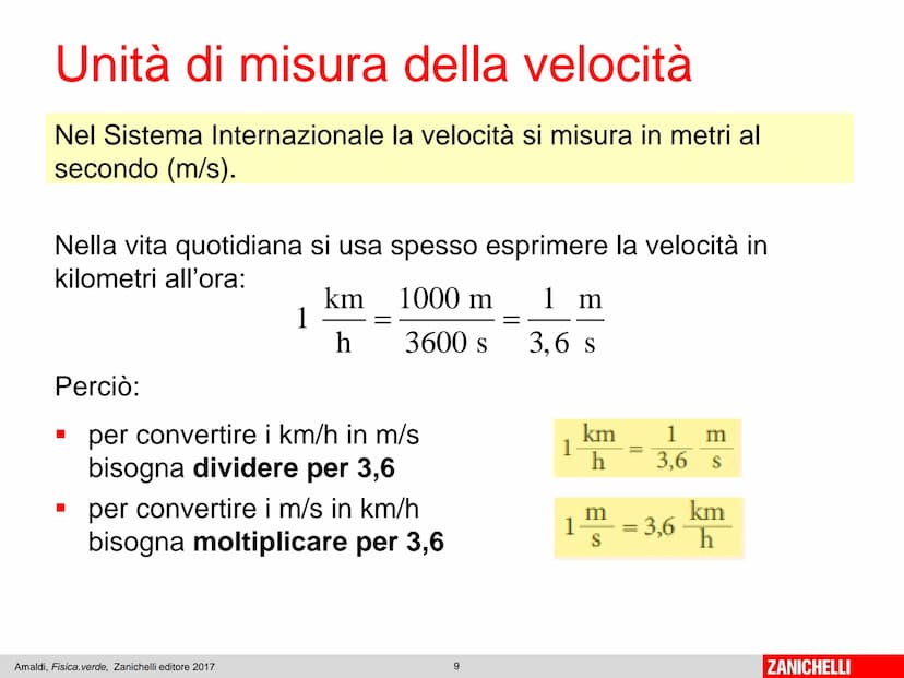 Capitolo 6
La velocità
Amaldi, Fisica.verde, Zanichelli editore 2017
1
ZANICHELLI Il punto materiale in movimento
Il moto di un oggetto può
