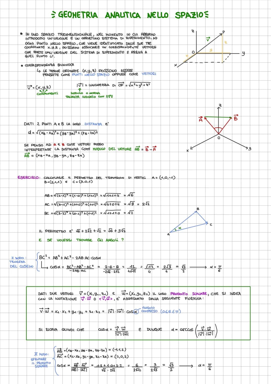 Geometria Analitica e Euclidea nello Spazio: Formule, Esercizi e PDF Zanichelli