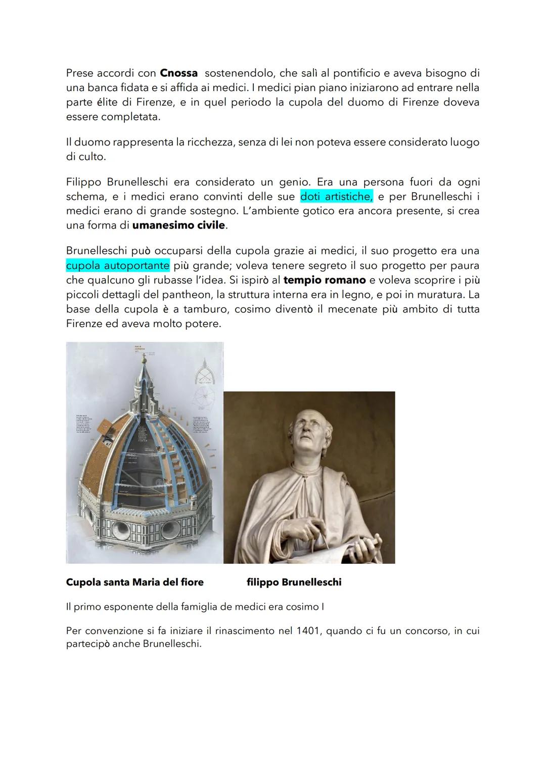 ARGOMENTI
Mettere delle fonti nell'argomento
● Perché nasce a Firenze?
Livello storico e artistico
●
Brunelleschi
La cupola di santa Maria d