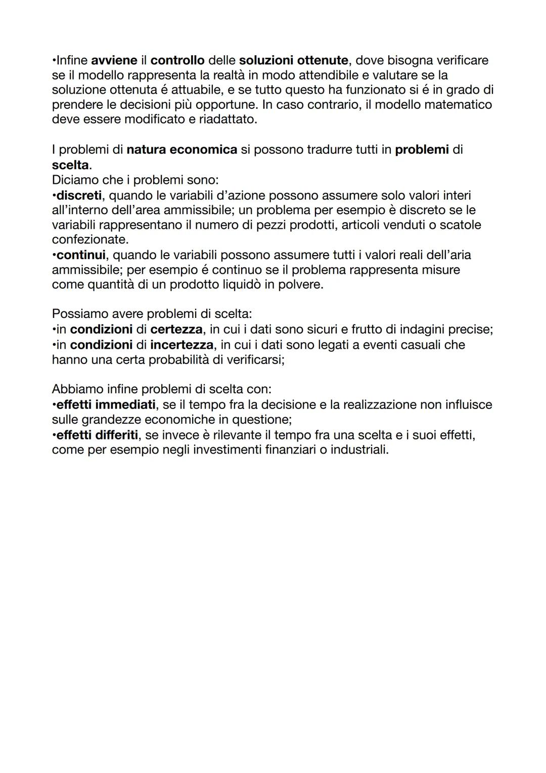 Matematica
La ricerca operativa
In quegli anni per far funzionare al meglio le decisioni politiche c'era bisogno
di mettere in atto delle st