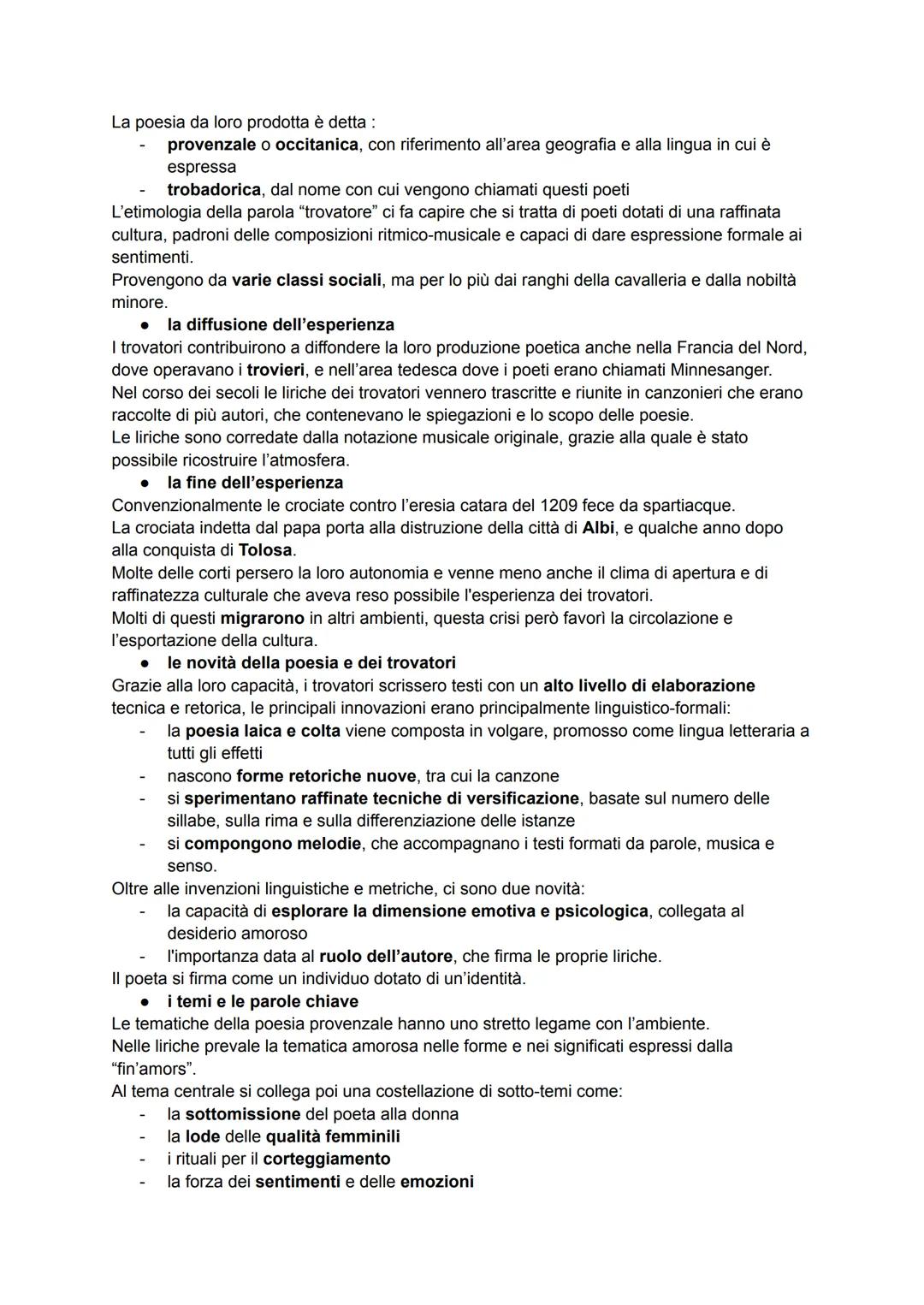 LE PRIME FORME LETTERARIE IN VOLGARE
Un ruolo importante nella produzione e trasmissione dei primi documenti letterari lo
ebbero, oltre ai c