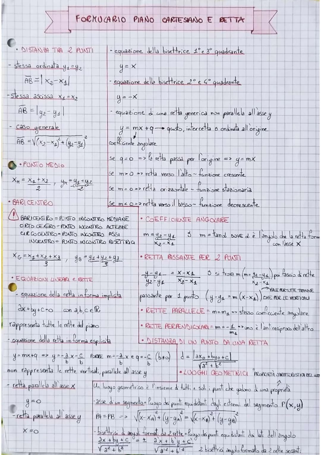 • DISTANZA TRA 2 PUNTI
- stessa ordinata y₁=Yz
AB=1X₂-X₁
- stessa ascissa X₁=X₂
[AB = 19₂- y₁1
caso generale
2
06 = \(xp-xs) + (પ4-34)
•PUNT