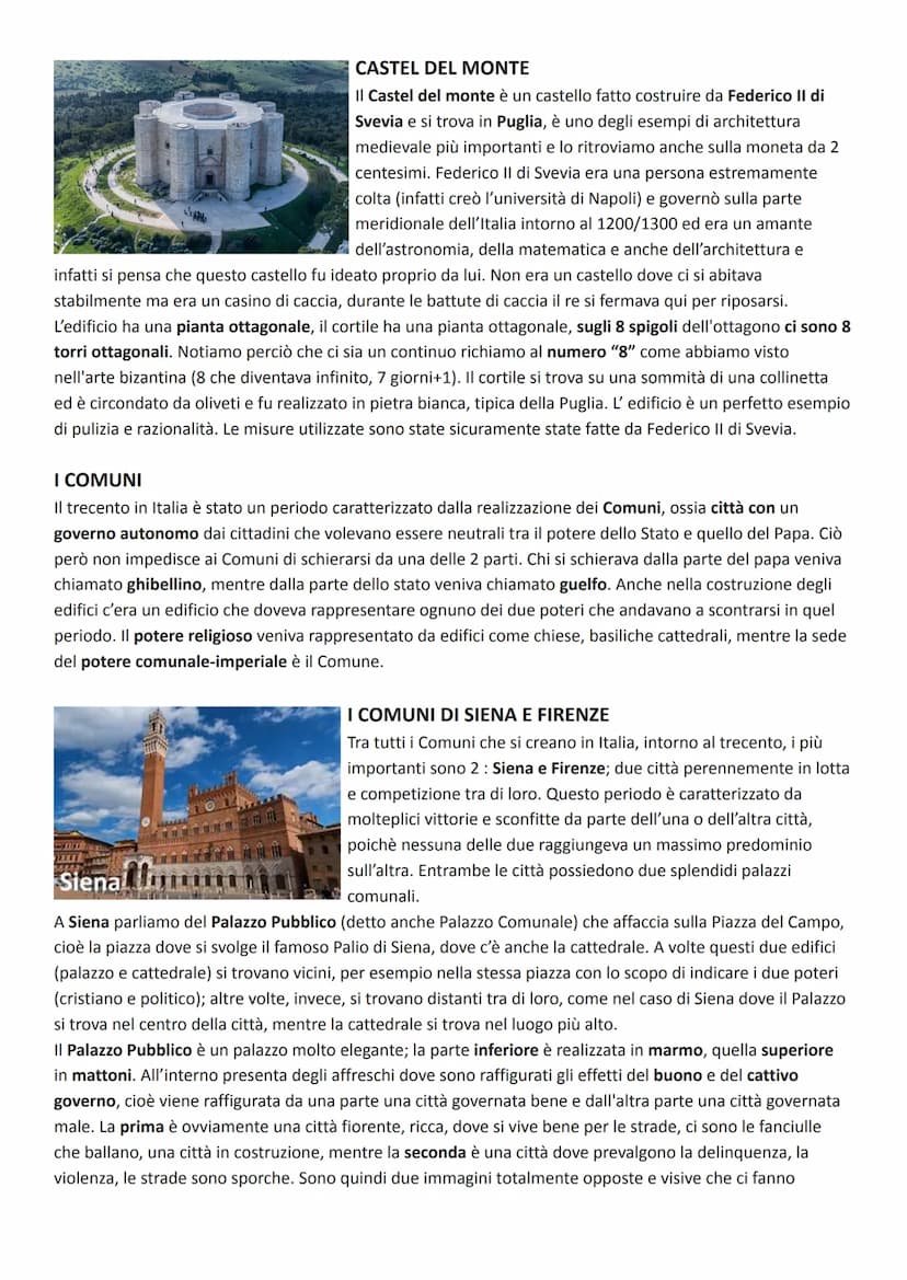 ARTE GOTICA
CONTESTO STORICO
Il gotico è il secondo periodo del medioevo che durante il rinascimento sfocerà in
Italia e presenta molte diff