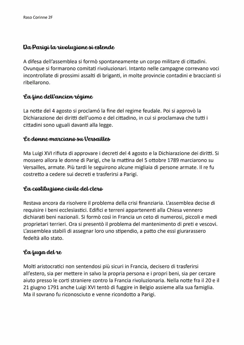 Raso Corinne 2F
La rivoluzione francese
La popolazione francese è divisa in ceti
Verso la fine del settecento la Francia contava quasi 26 mi