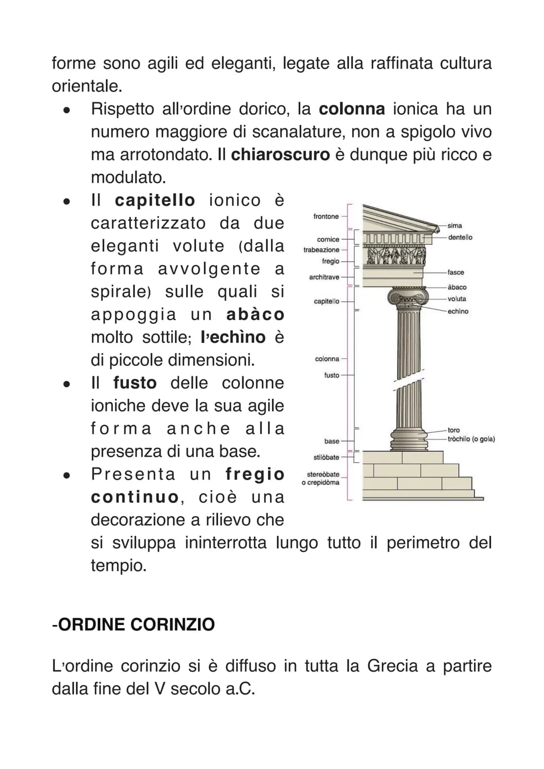 I TRE ORDINI ARCHITETTONICI
Tivite
App
I tre ordini architettonici principali greci sono: dorico,
ionico e corinzio, e venivano applicati ne