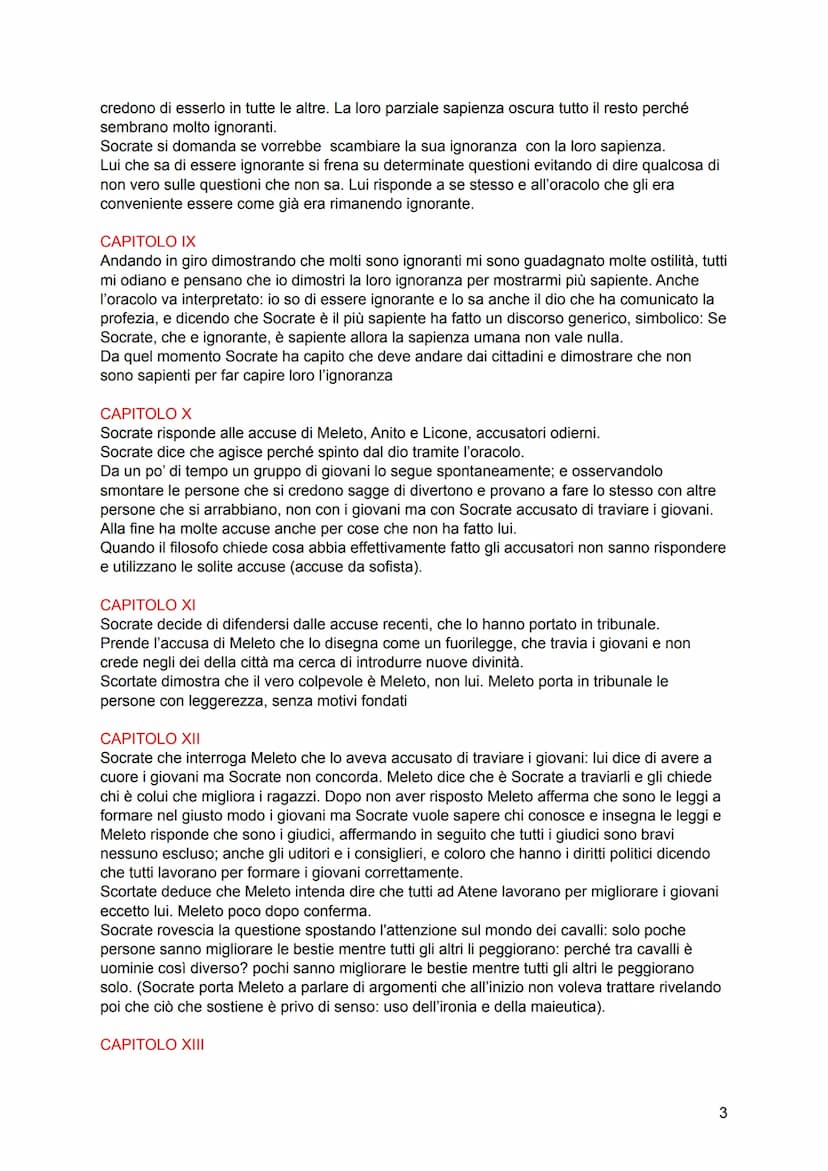 L'apologia di Sochate
CAPITOLO I
Socrate parla alla giuria, dopo che gli accusatori hanno esposto le accuse.
Socrate ammette che hanno parla
