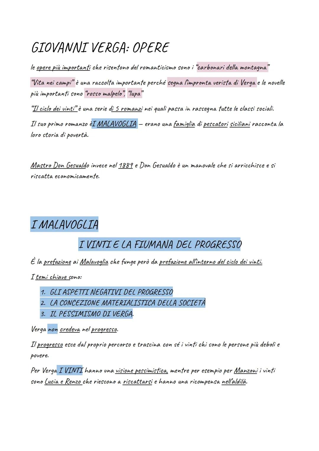 Giovanni Verga I MALAVOGLIA