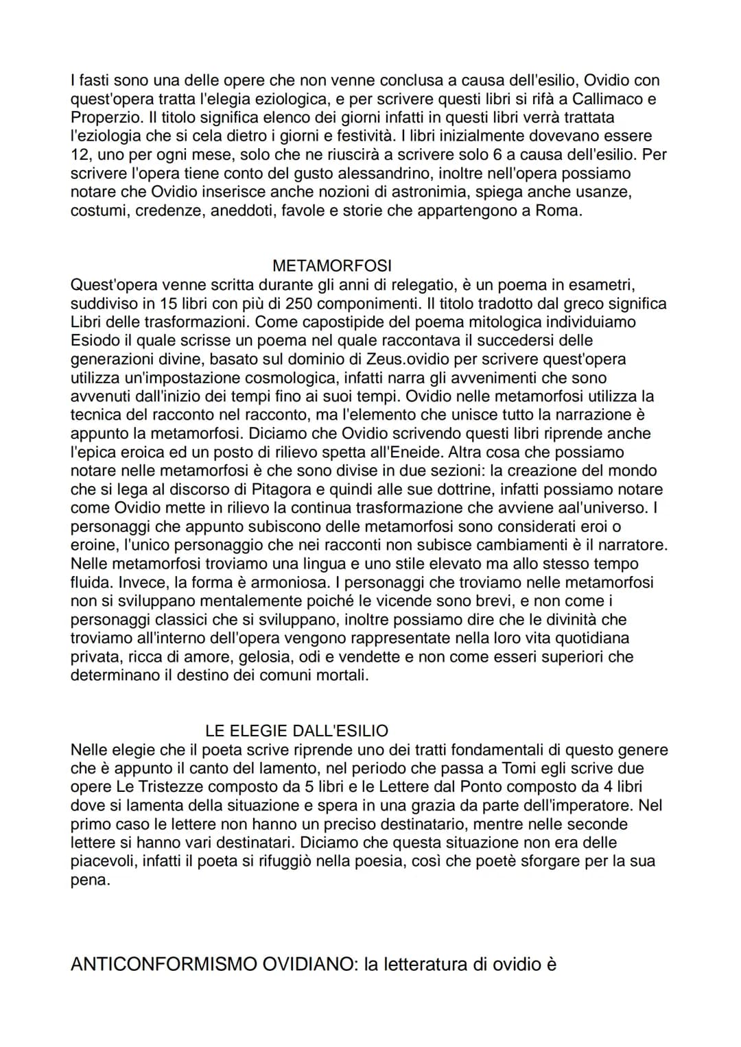 OVIDIO
Vita
Le informazioni che abbiamo dell'autore ci vengono date dalle sue opere. Ovidio
nasce nel 43 a.C. a Sulmona da una famiglia di c