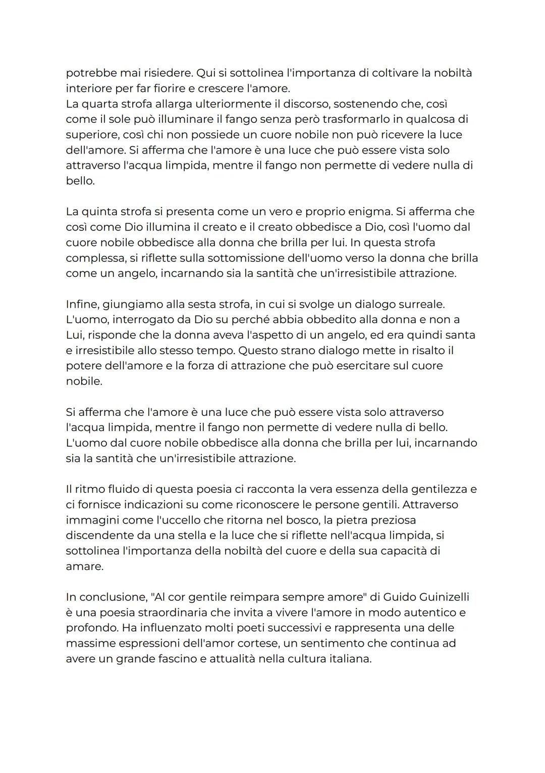 al cor gentil rempaira sempre amore
Una delle poesie più celebri della letteratura italiana è indubbiamente "Al
cor gentil reimpara sempre a