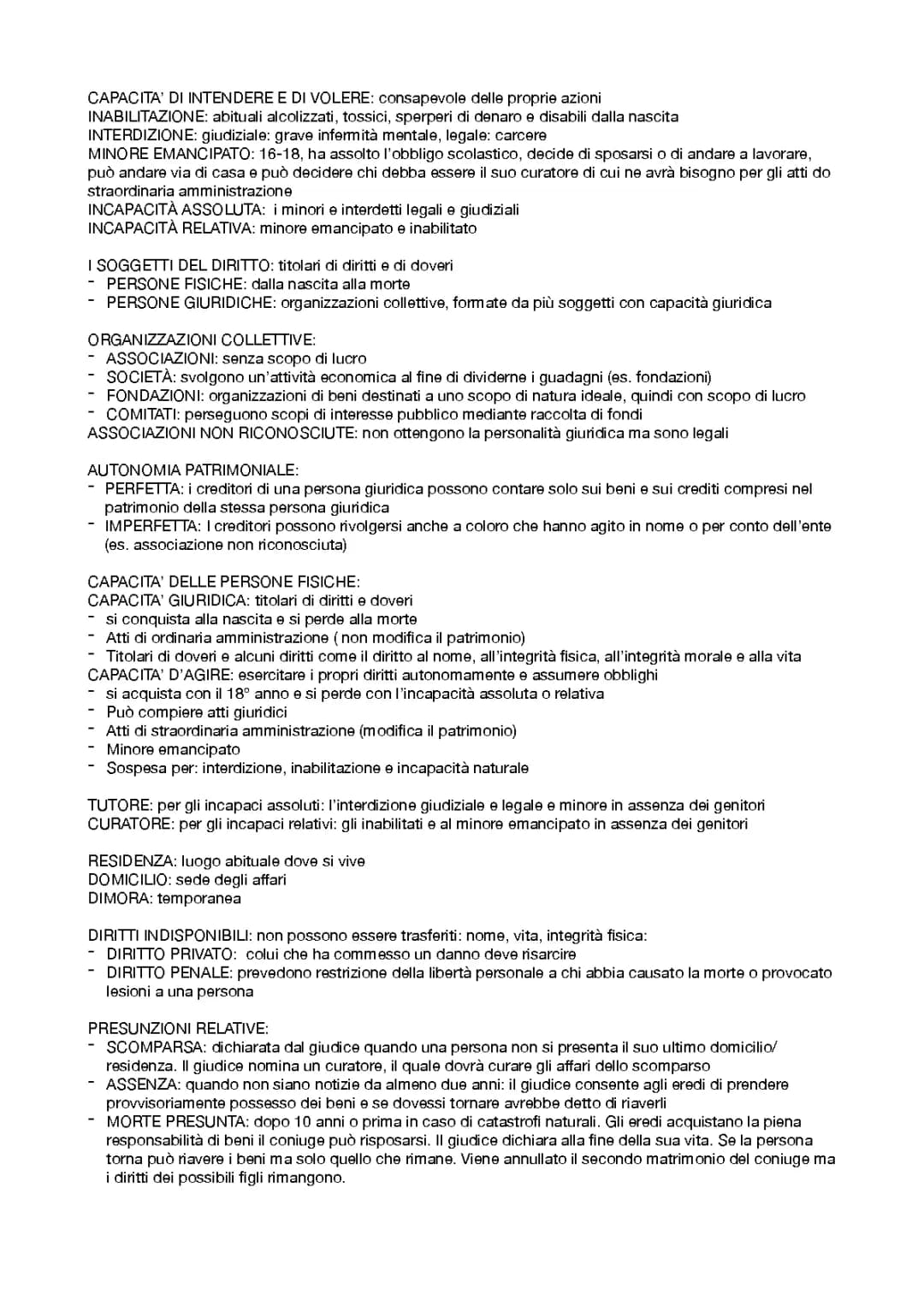 Capacità Giuridica e di Agire: Esempi e Spiegazioni