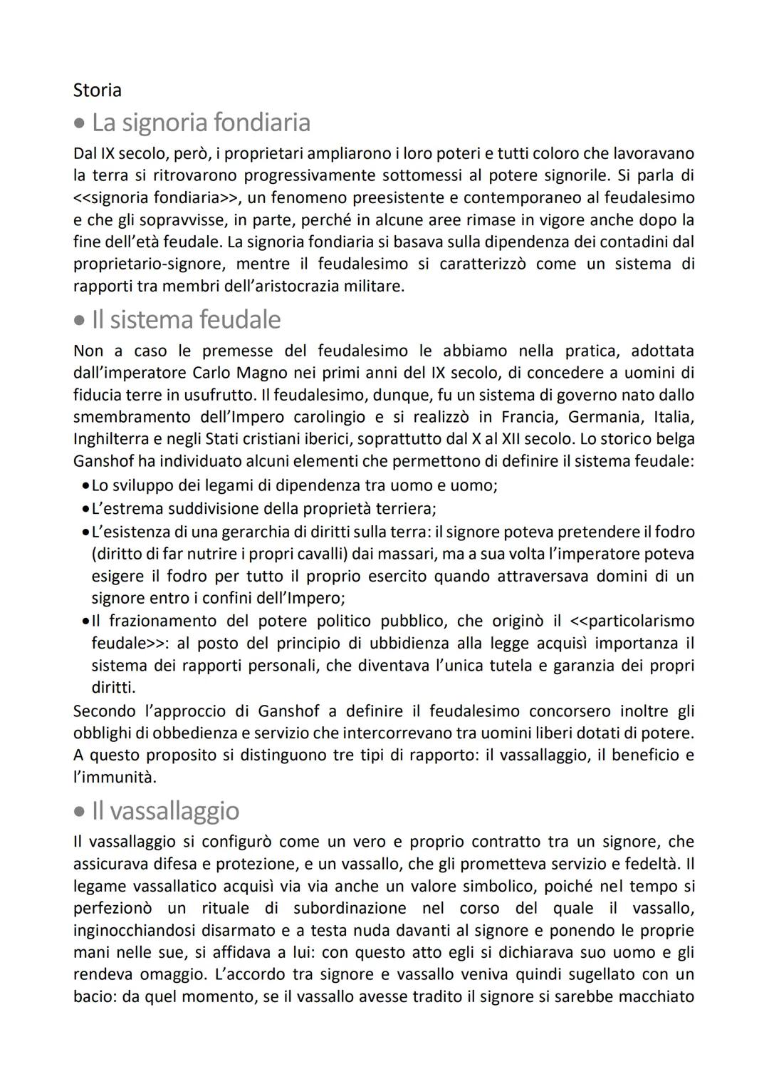 Storia
Le radici del Medioevo e
la società feudale
1. Il Medioevo come <<problema storico>>
Il termine <<Medioevo>> è comunemente usato per 