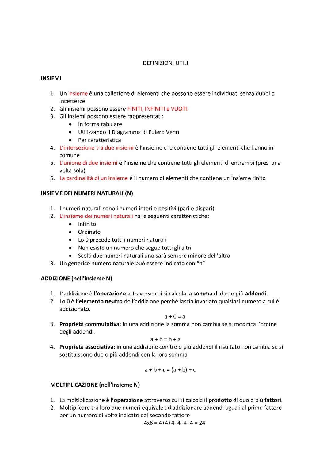 insiemi, grafici, notazione scientifica, divisori, divisione tra frazione, angoli.
