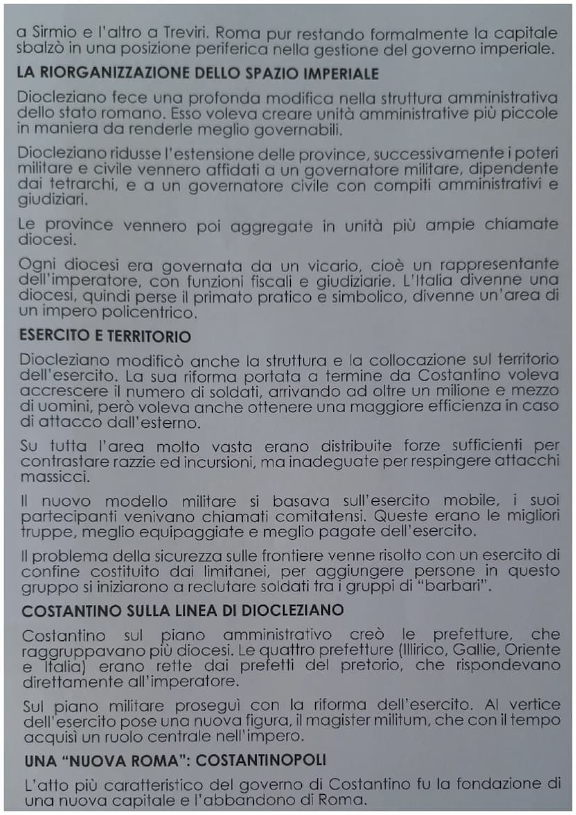 Il II secolo: la crisi economico-sociale
L'ETÁ
TARDOANTICA
Un evento di primaria importanza è stato quello del crollo dell'Impero
romano d'O