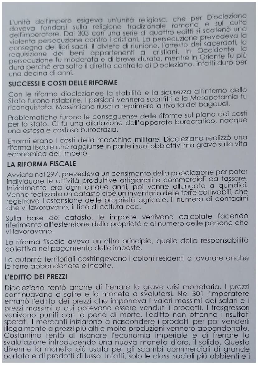 Il II secolo: la crisi economico-sociale
L'ETÁ
TARDOANTICA
Un evento di primaria importanza è stato quello del crollo dell'Impero
romano d'O