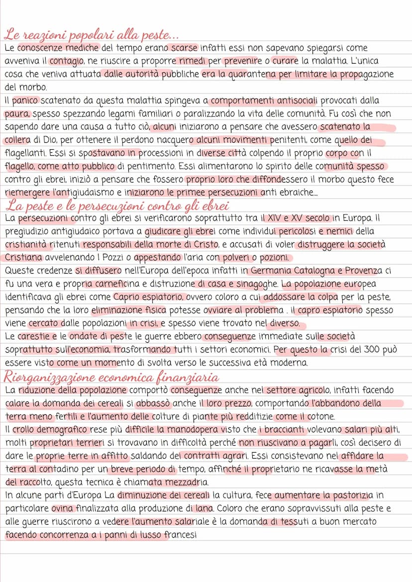 La crisi del Trecento...
La crisi economica
La rinascita dell'Europa iniziata nel XI secolo era stata caratterizzata da un aumento della
pro