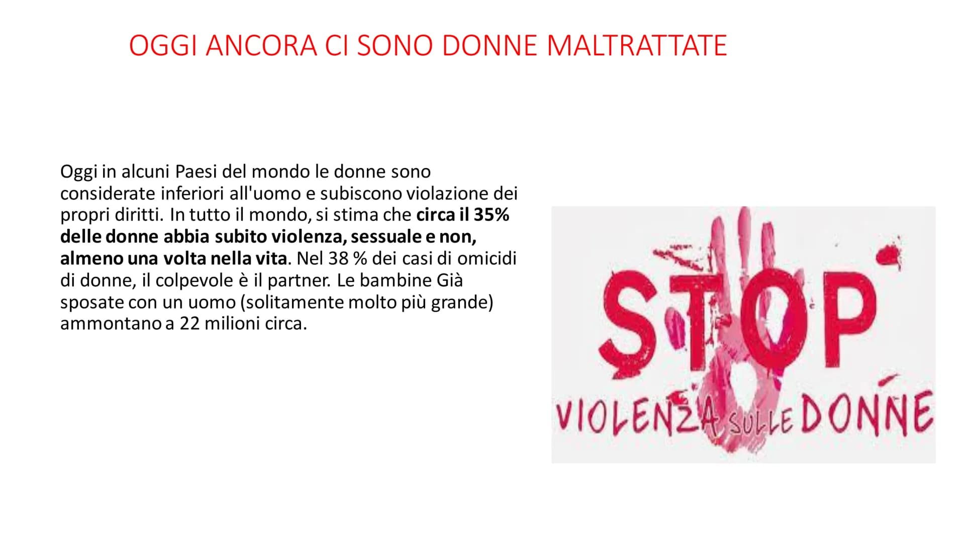 A
LE VIOLENZE SULLE
DONNE
RICERCA DI ILARIA DE NARDO 2°A
2021/2022
1 LA GIORNATA CONTRO LA VIOLENZA SULLE DONNE
La Giornata internazionale p