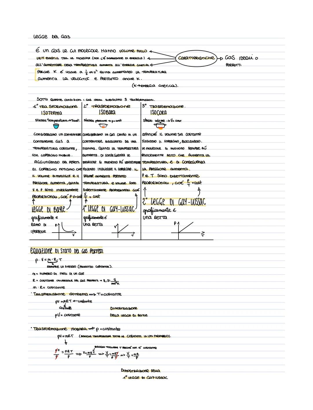 # leage Da Gas

é un gas le cui molecoce Hanno volume nuw
veti elastia TRO molecole (non c'é Dispersione di eneeaia).

all' aumentare Deua T