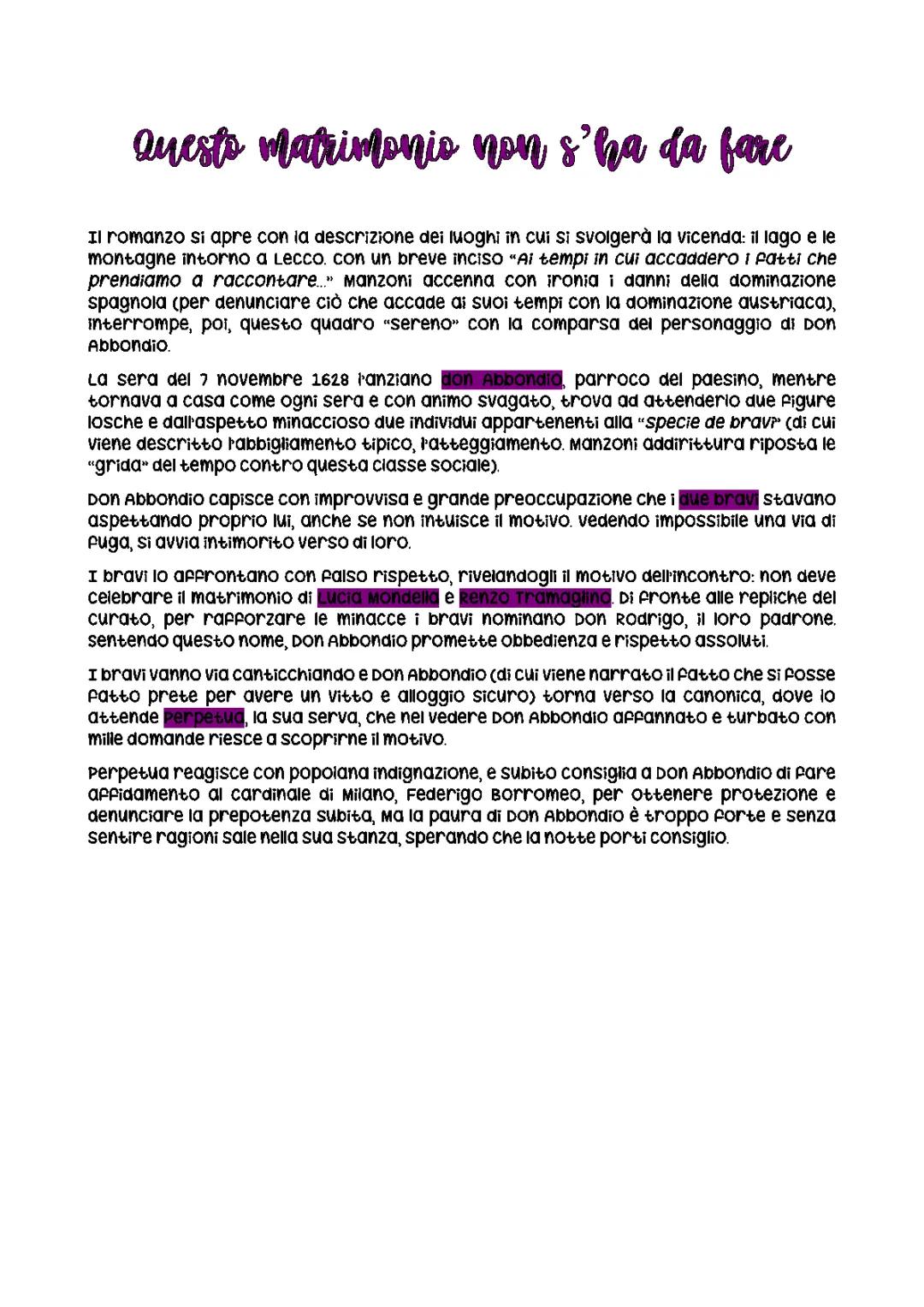 Primo capitolo "promessi sposi"