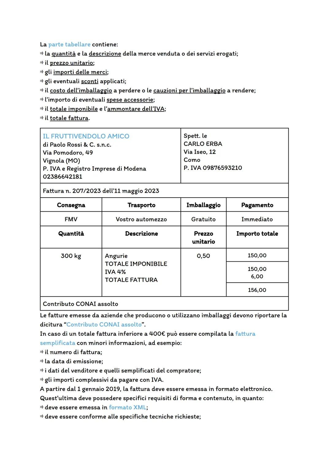 LA FATTURA
Durante la fase delle trattative, venditore e compratore si scambiano proposte di
vendita e acquisto. Le proposte diventano defin