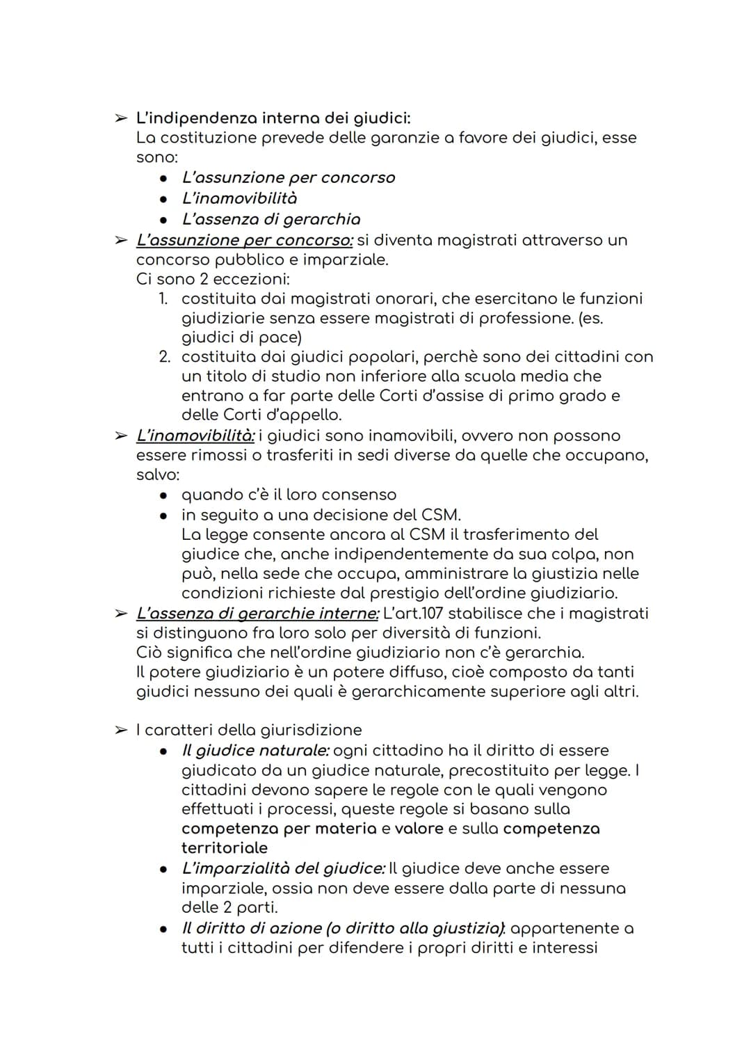 I GIUDICI E LA FUNZIONE GIURISDIZIONALE
➤ La funzione giurisdizionale: consiste nell'amministrare la giustizia
ed è affidata alla Magistratu