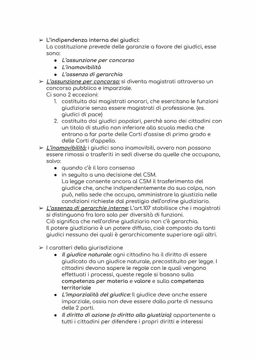 I GIUDICI E LA FUNZIONE GIURISDIZIONALE
➤ La funzione giurisdizionale: consiste nell'amministrare la giustizia
ed è affidata alla Magistratu