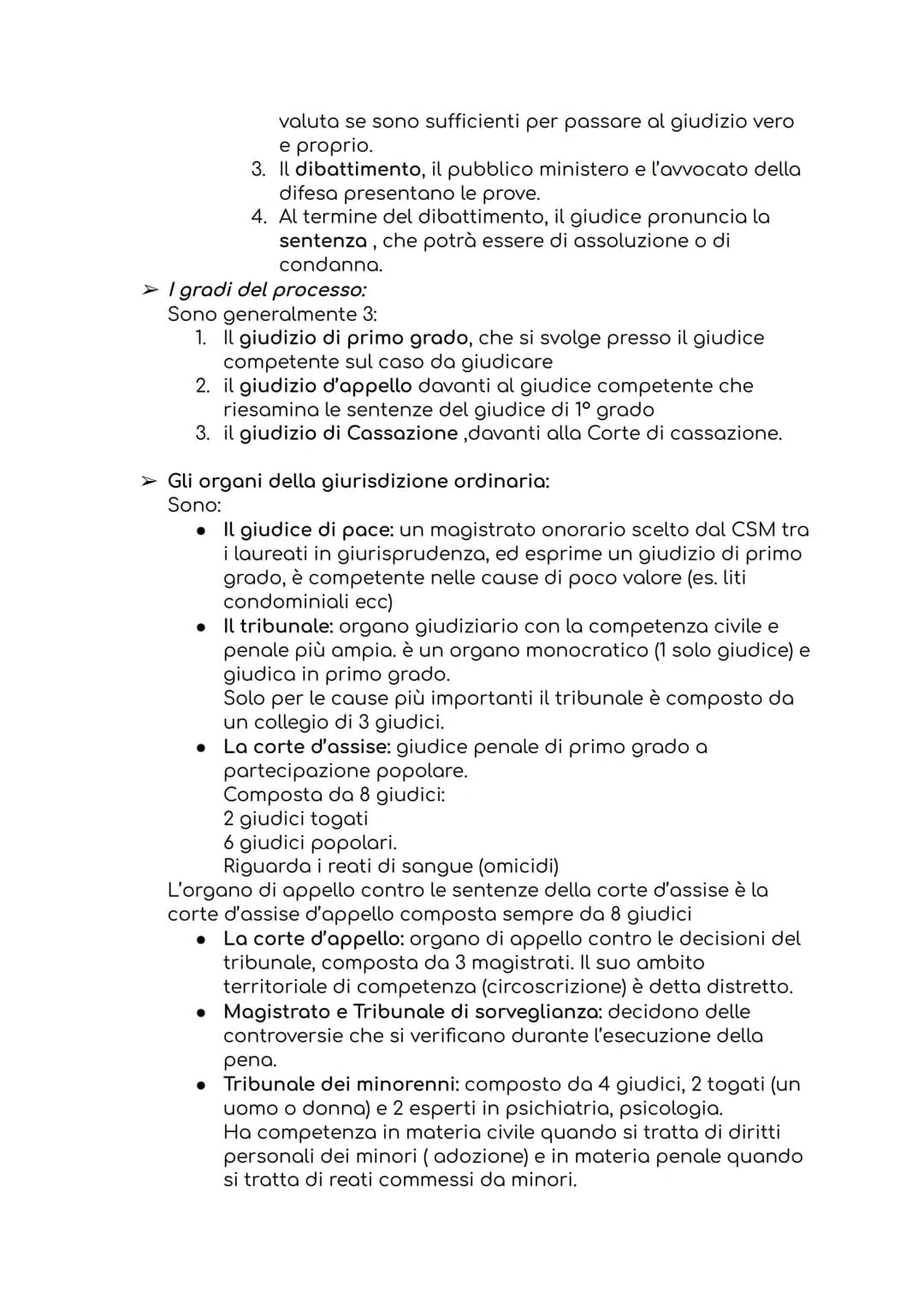 I GIUDICI E LA FUNZIONE GIURISDIZIONALE
➤ La funzione giurisdizionale: consiste nell'amministrare la giustizia
ed è affidata alla Magistratu