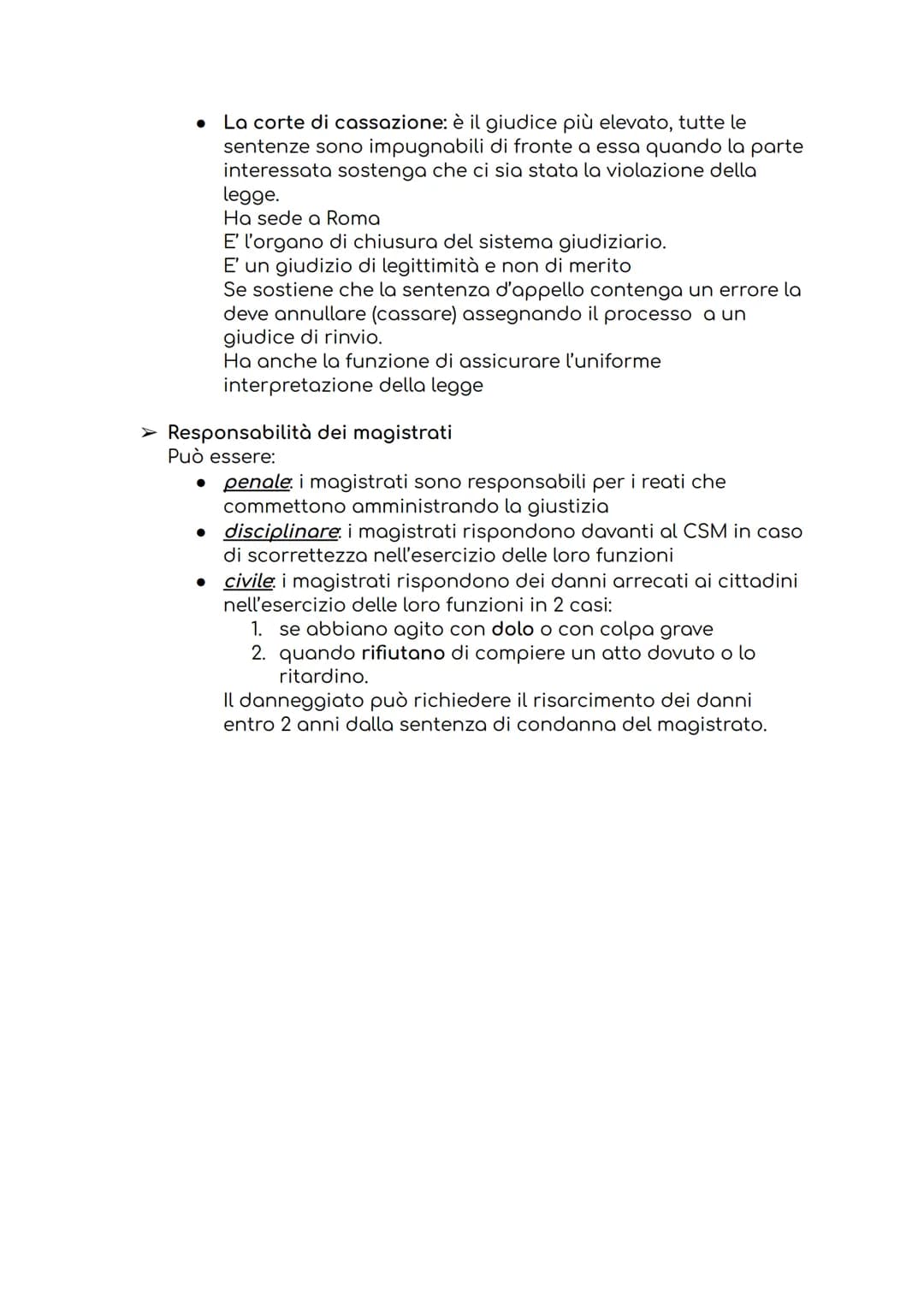 I GIUDICI E LA FUNZIONE GIURISDIZIONALE
➤ La funzione giurisdizionale: consiste nell'amministrare la giustizia
ed è affidata alla Magistratu