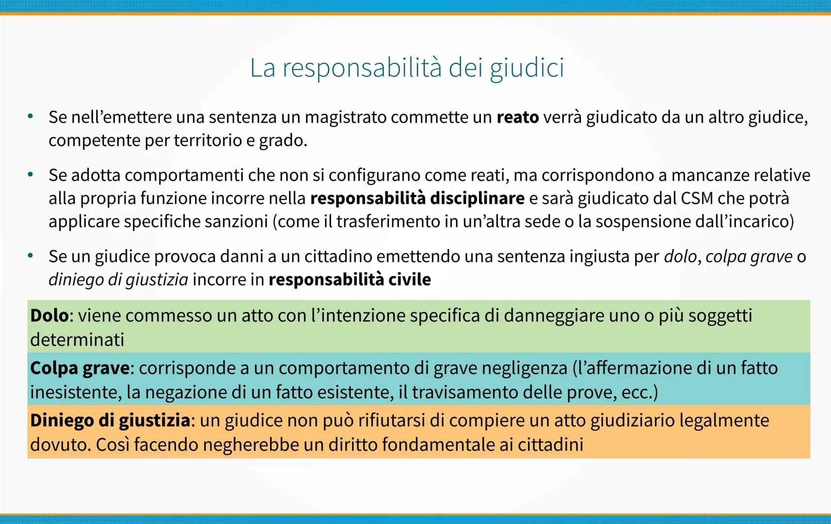 La Magistratura La Magistratura (artt. 101-113 Cost.) è l'organo dello Stato che detiene il
potere giudiziario in campo civile, penale e amm