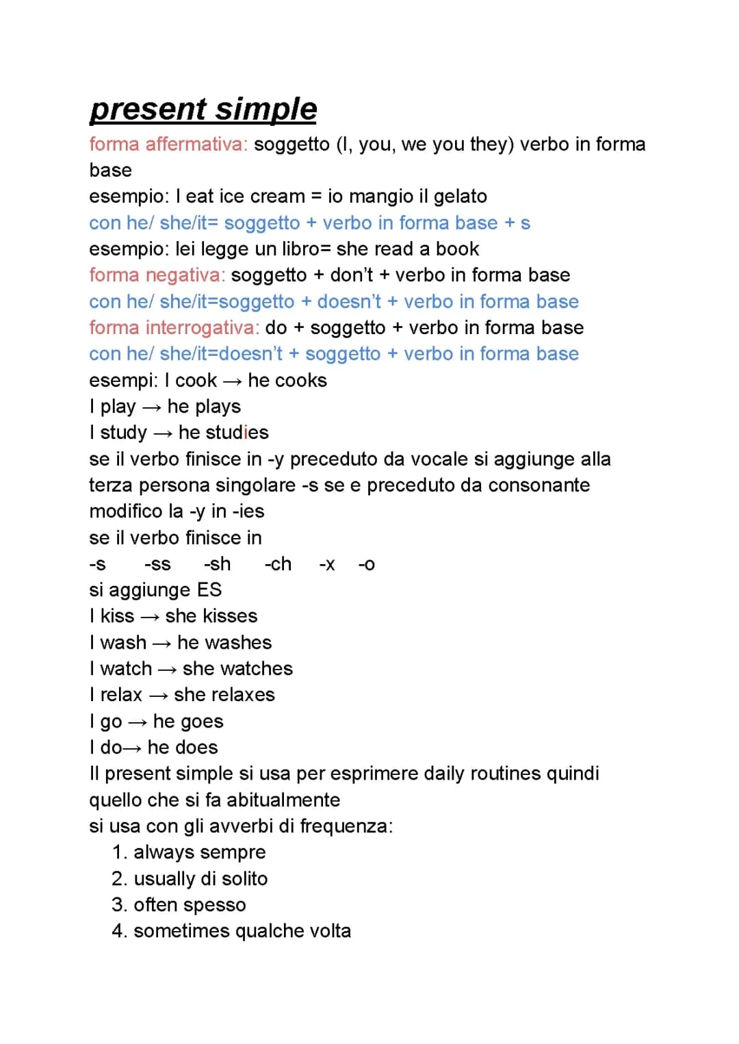 verbi inglese
