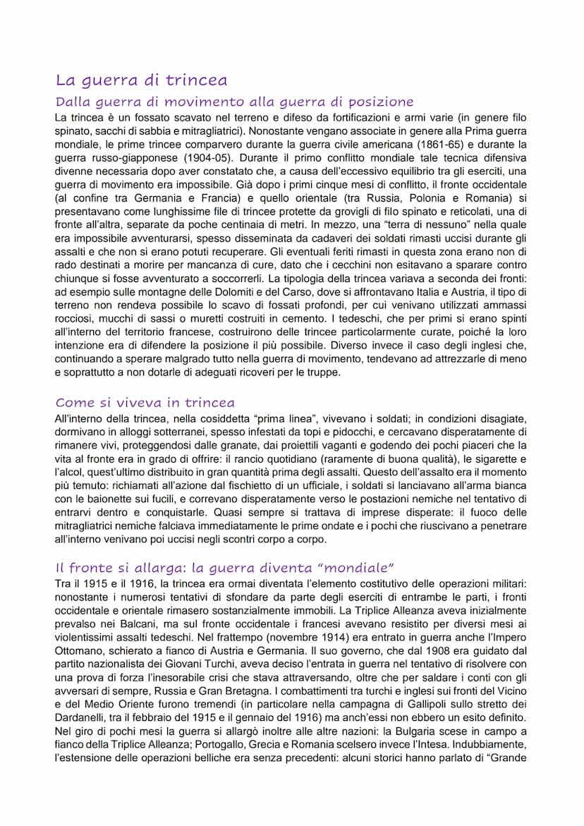 La Prima Guerra Mondiale
La situazione internazionale, i germi del conflitto
La guerra ha molte cause che risalgono indietro nel tempo
Indiv
