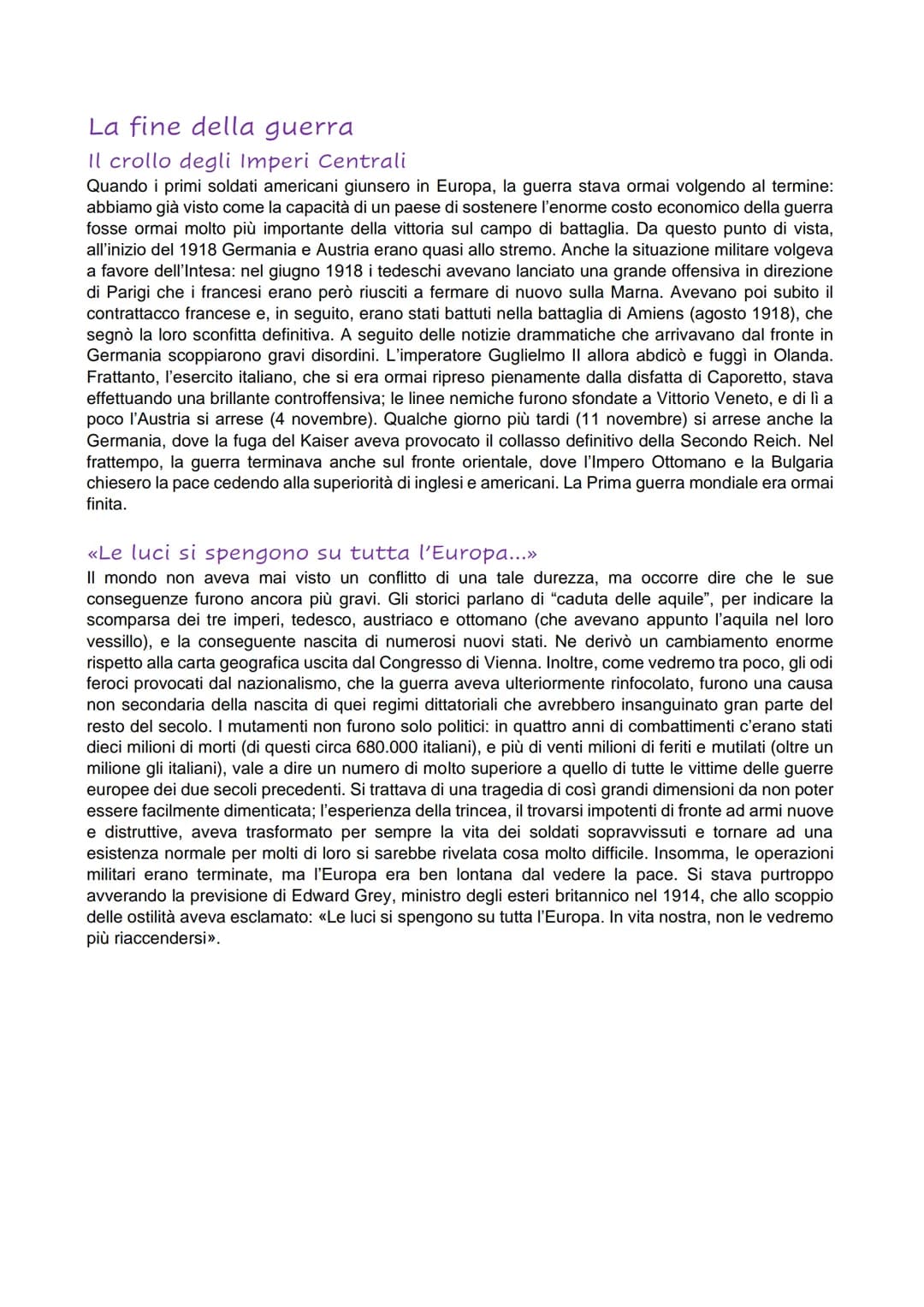 La Prima Guerra Mondiale
La situazione internazionale, i germi del conflitto
La guerra ha molte cause che risalgono indietro nel tempo
Indiv
