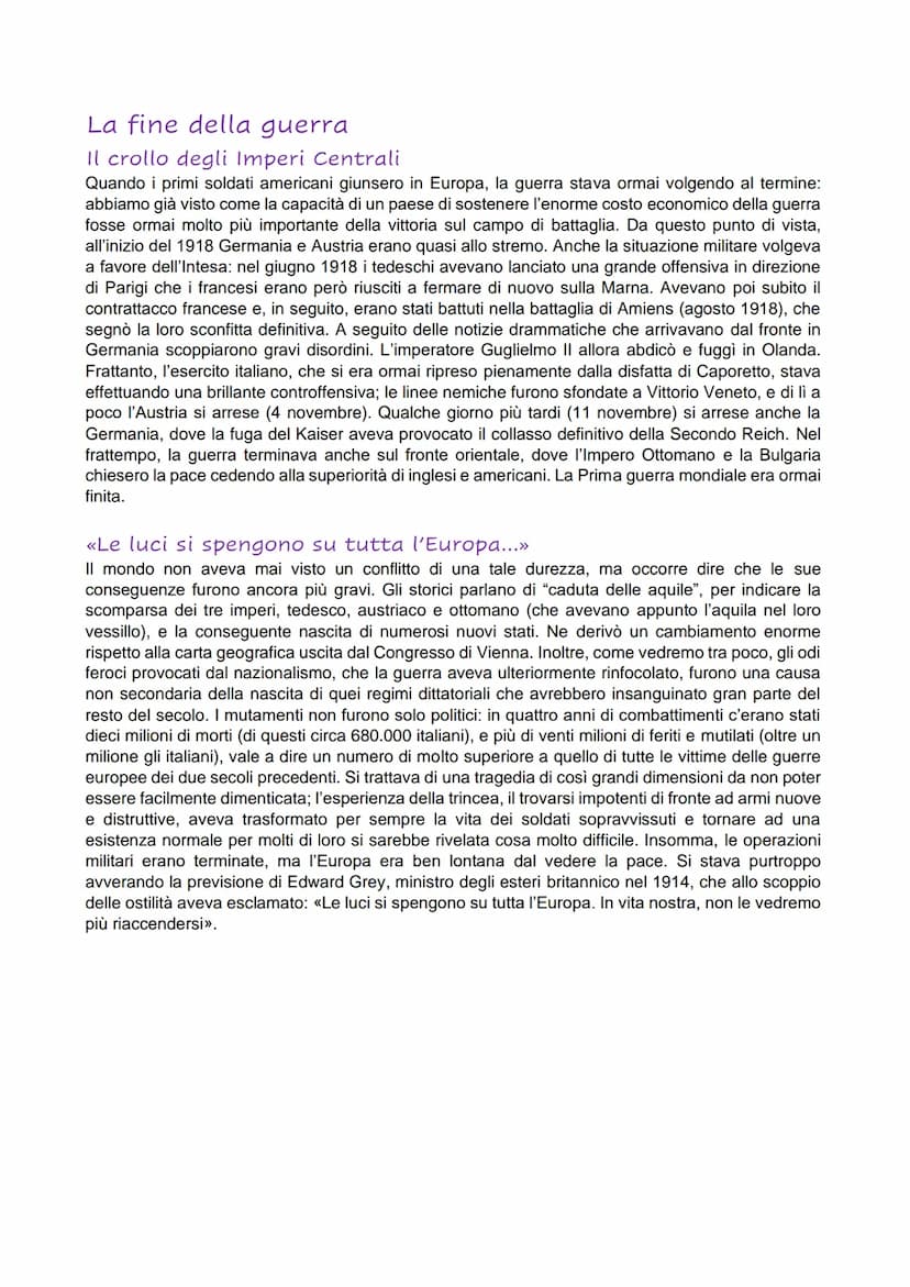 La Prima Guerra Mondiale
La situazione internazionale, i germi del conflitto
La guerra ha molte cause che risalgono indietro nel tempo
Indiv