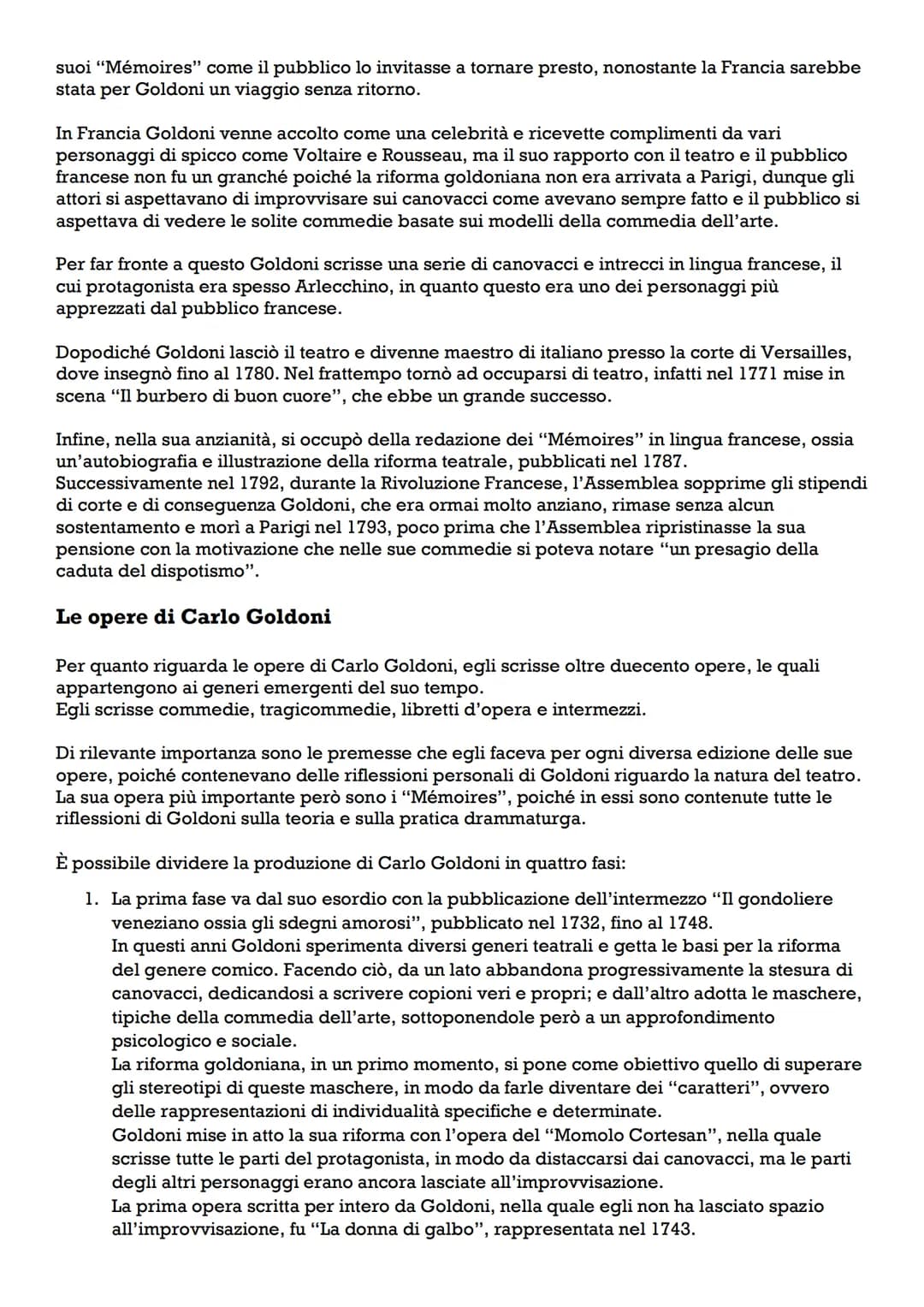 La commedia dell'arte
La commedia dell'arte è una forma di spettacolo nata in Italia nel XVI secolo, che si distingue
dagli altri generi tea